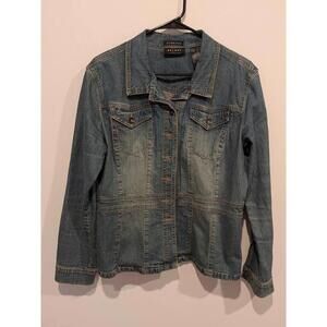 axcess Liz Claiborne Stretch Denim Jacket XL